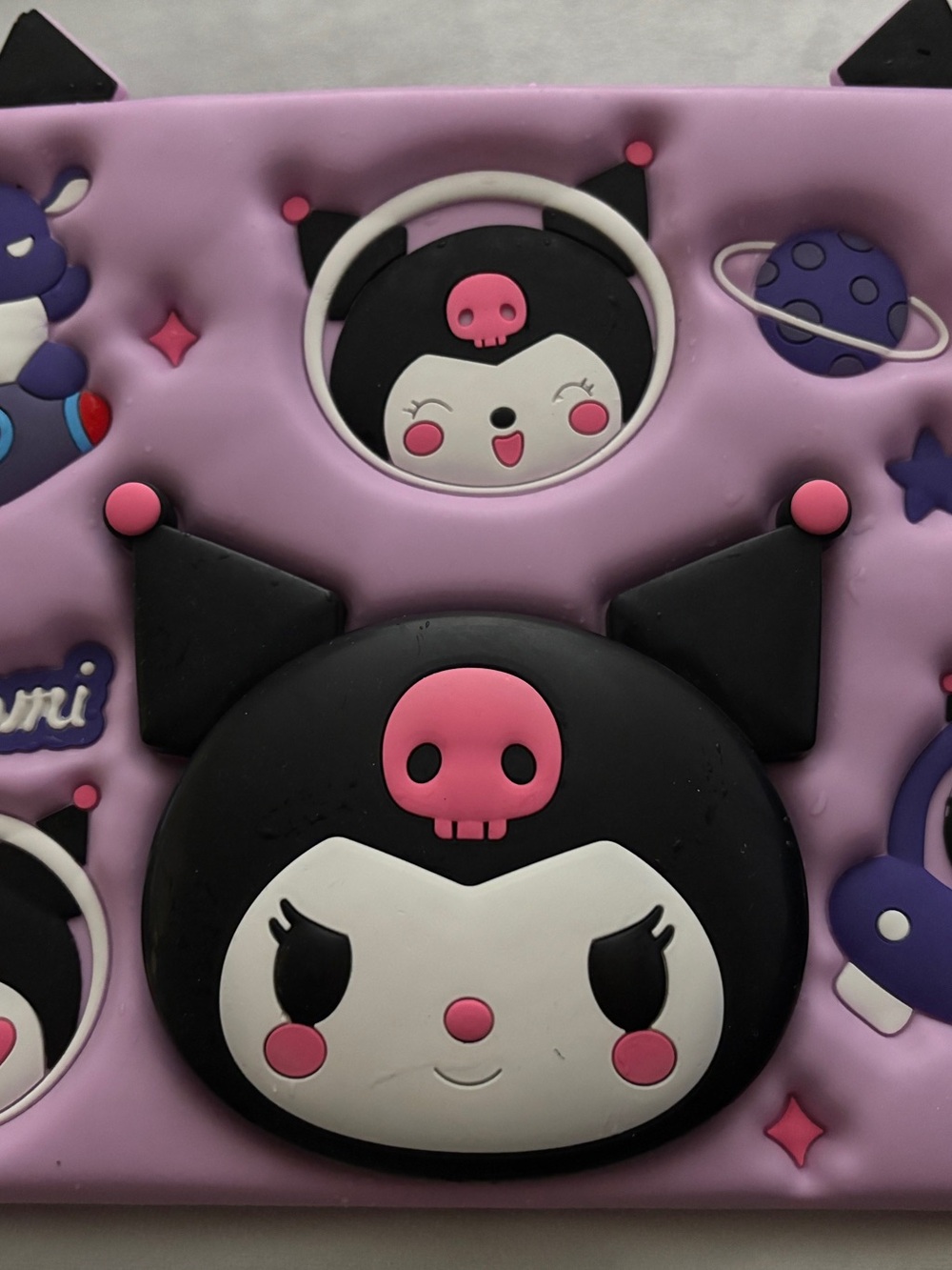 Kuromi Silicone Cartoon Phone Case - Black & Lavender